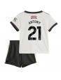 Manchester United Antony #21 Alternativní dres pro děti 2024-25 Krátký Rukáv (+ trenýrky)